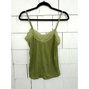Vintage Weathervane Women's Med Y2K Lace Trim Camisole Dainty Coquette Romantic